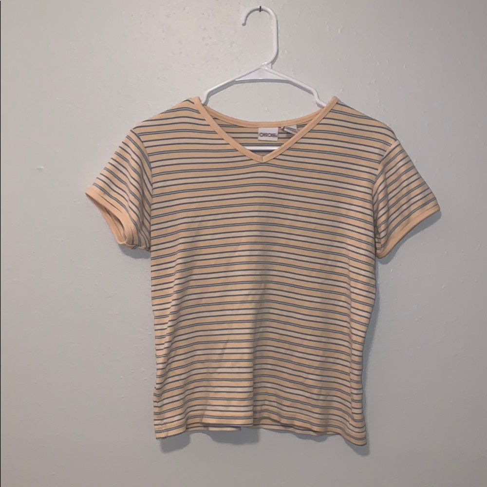Cherokee yellow and blue stripped t-shirt
